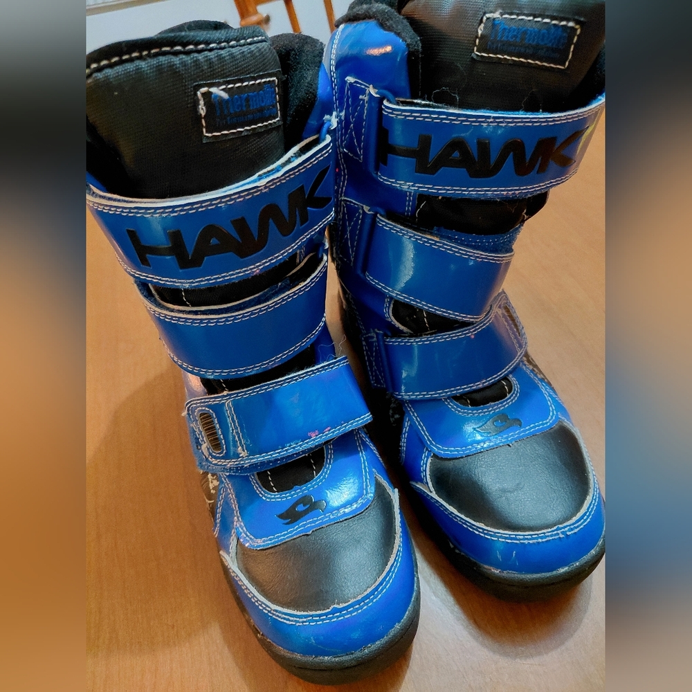 Tony Hawk Boy's Thermolite Boots Blue / Black/Silver - Winter/ Snow - Sz 5 - Picture 2 of 9